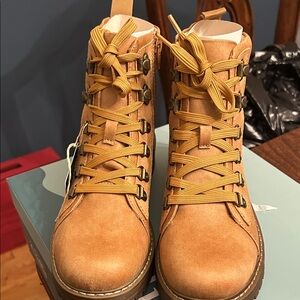 Cliffs by WHITE MOUNTAIN Mustard Lace-Up Boots